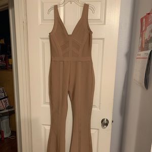 SHEIN double strap flare leg jumpsuit